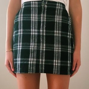Black and White Plaid Skirt